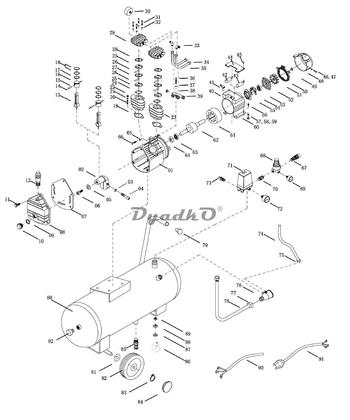 Запчасти, схема и деталировка VDC 400/100 CM3